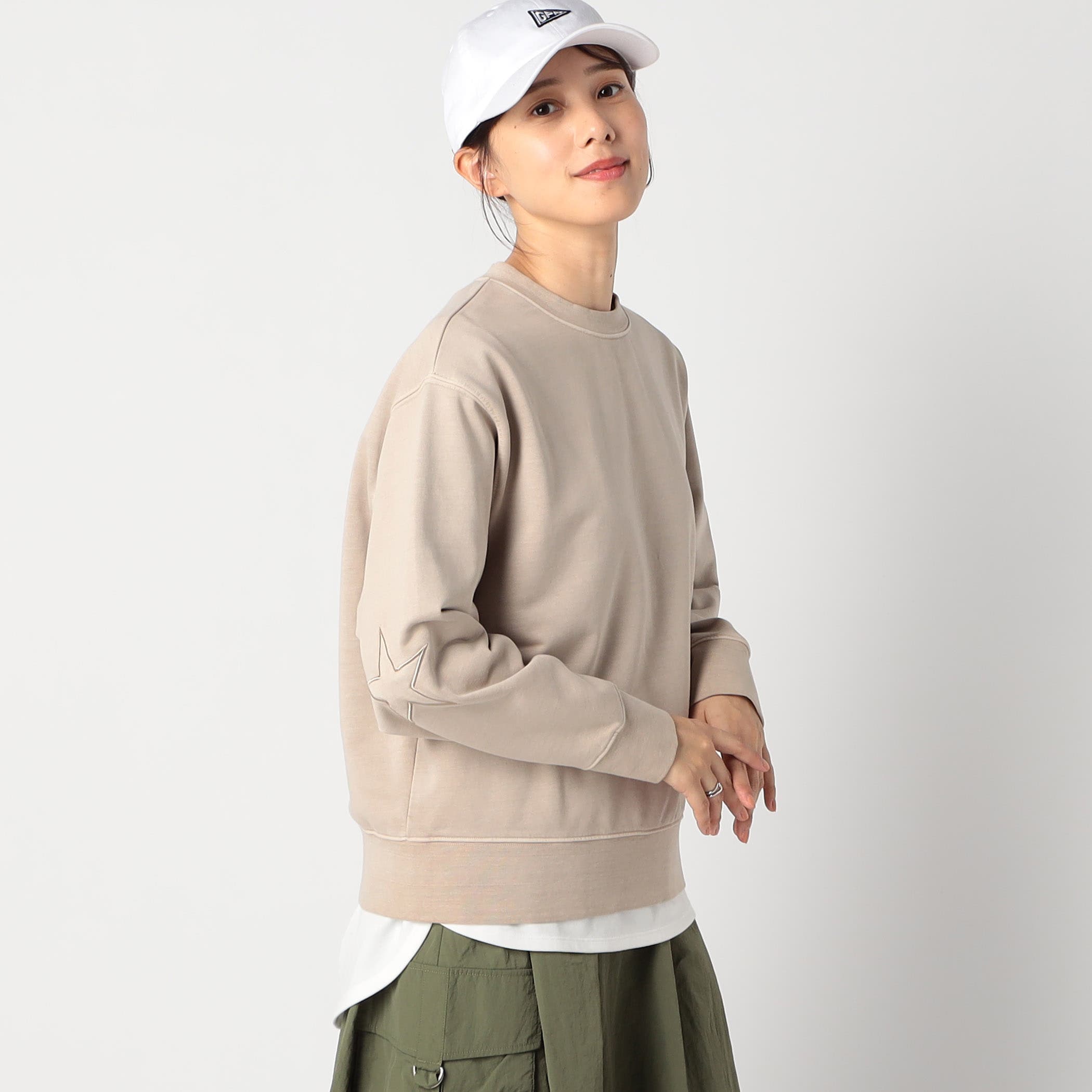 エイジング加工 エルボーパッチトレーナー[品番：NICW0006188]｜NICOLE