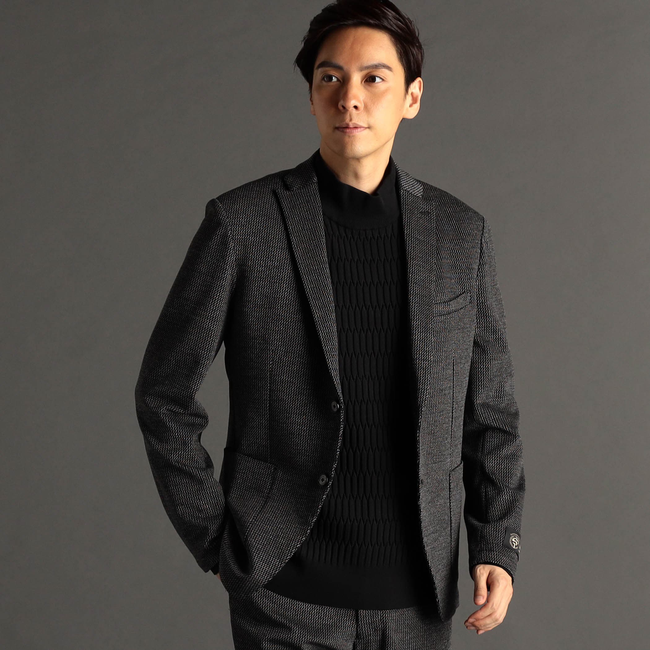 BARDAZZI ダブルニットジャカード セットアップジャケット[品番