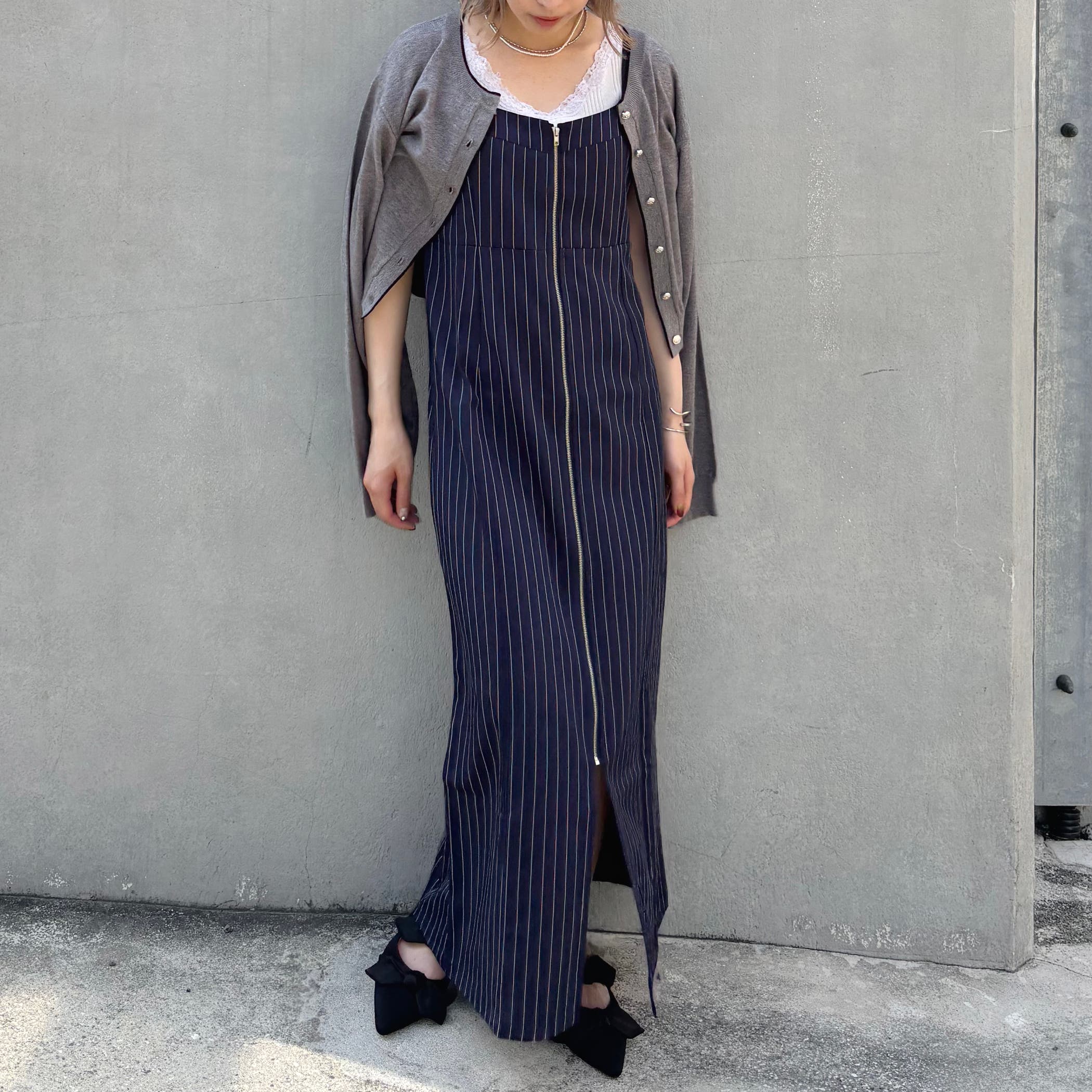 フロントジップキャミワンピース[品番：NICW0006011]｜NICOLE（ニコル 