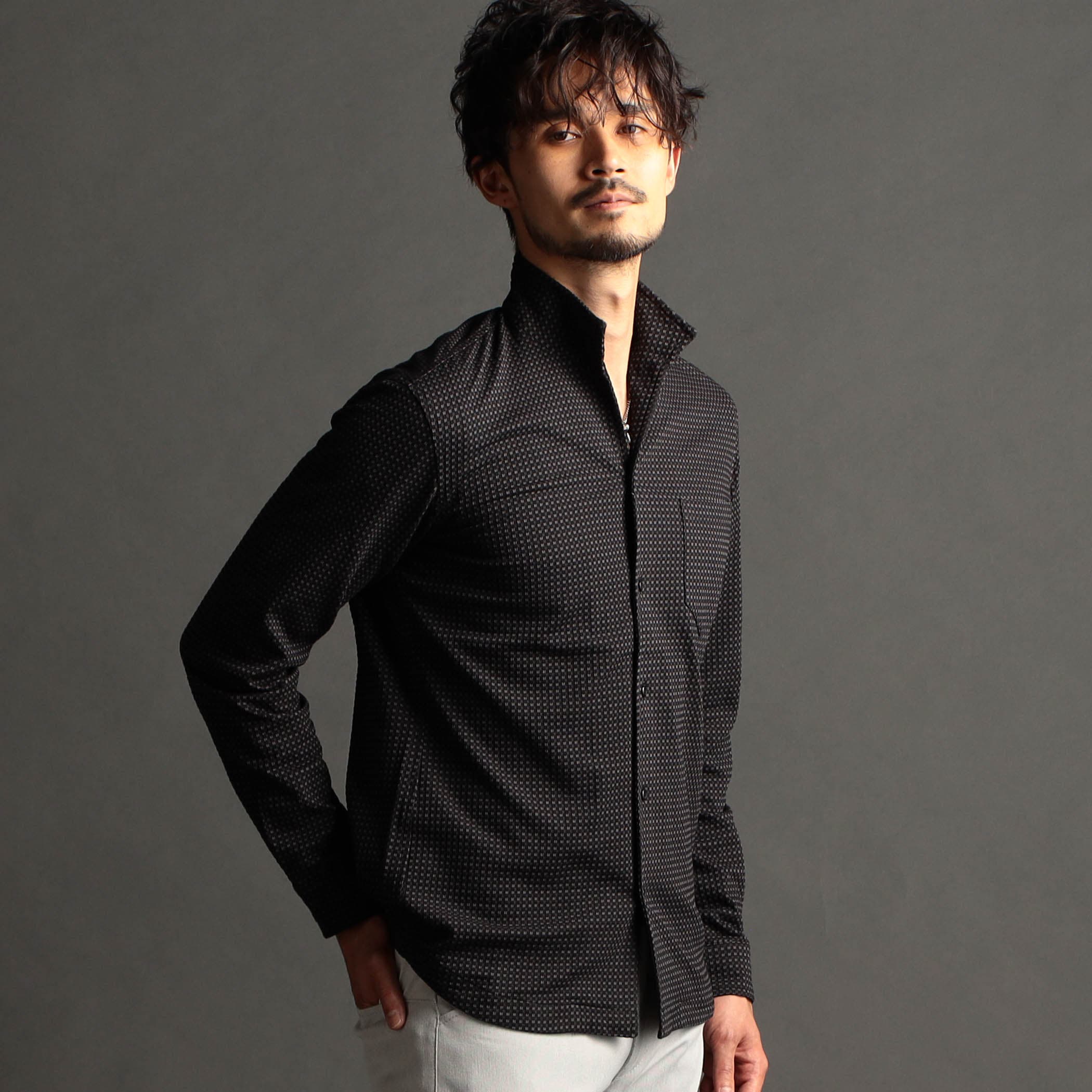 ニットサッカーチェックシャツ[品番：NICW0005772]｜NICOLE（ニコル