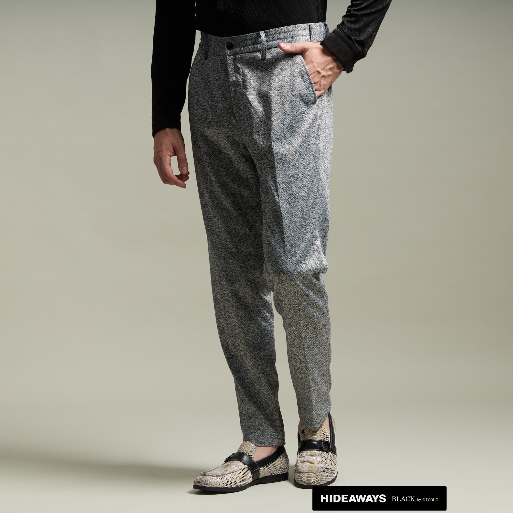 美品 MHL ファインコットンイージーパンツ 1 黒 COATED DRY COTTON | MHL.（エムエイチエル） ｜【公式】通販mix