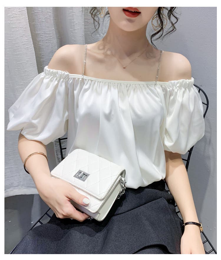 半袖オフショルダー レディース トップス[品番：NELW0000853
