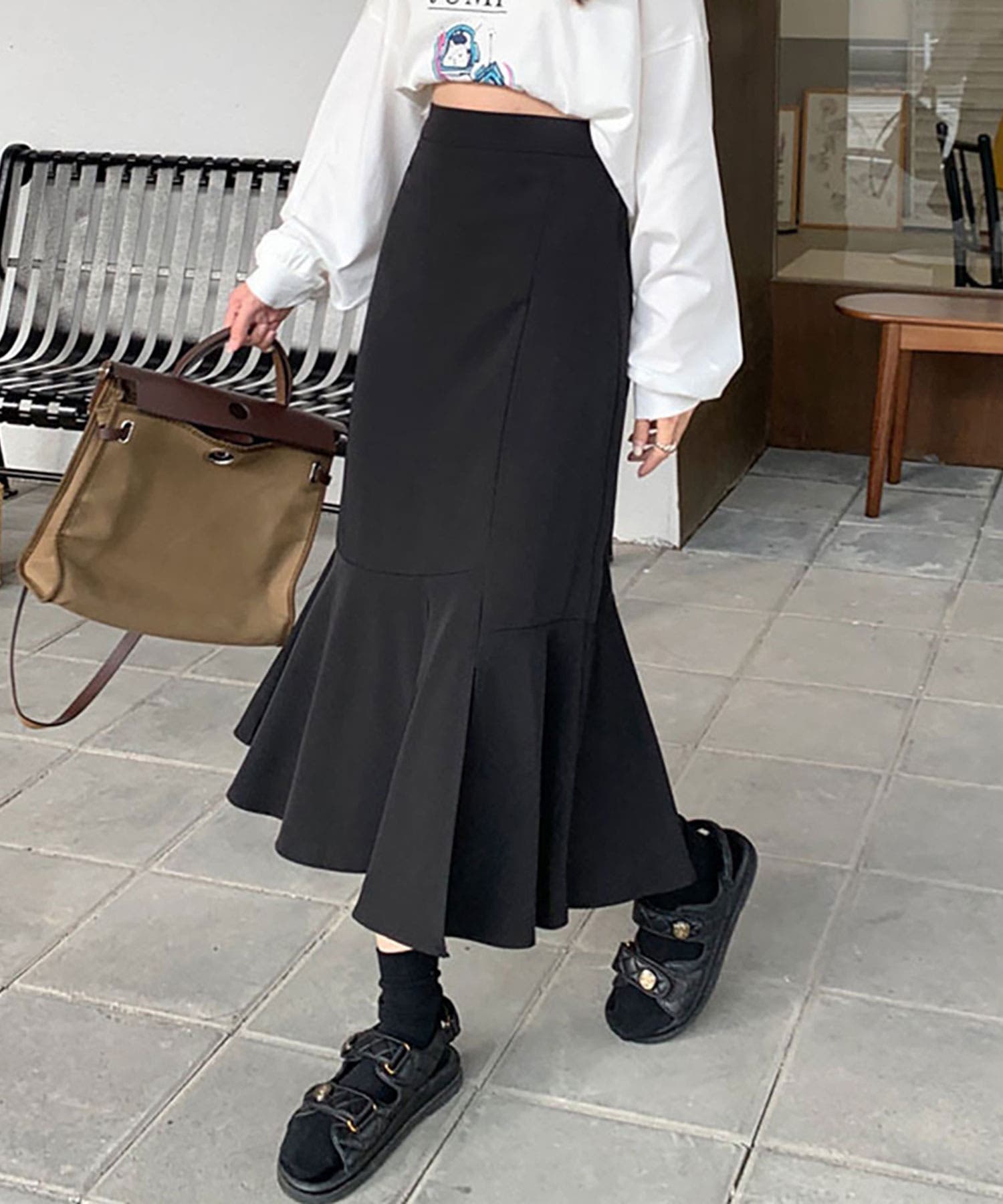 マーメイドスカート スリット 韓国風[品番：NELW0001762]｜NinaetLina