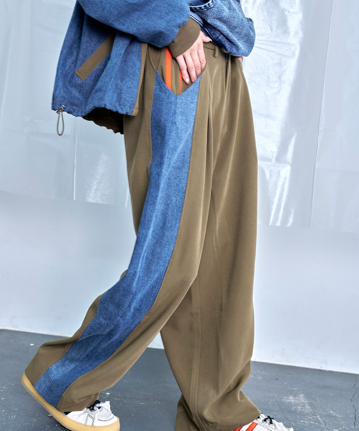 Denim Combo Relax Pants[品番：NORW0000018]｜Nora Lily（ノラリリー