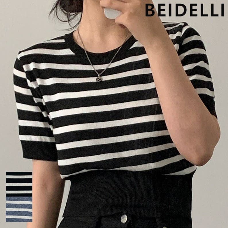 Bibiy. ROSIE SHIRT KNIT NAVY - メルカリ