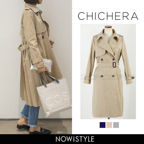 CHICHERA(シックヘラ)バックプリーツトレンチコート 韓国 韓国