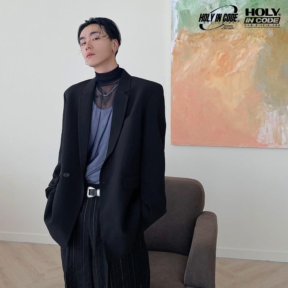 韓国 HOLY IN CODE(ホーリーインコード) レザージャケット