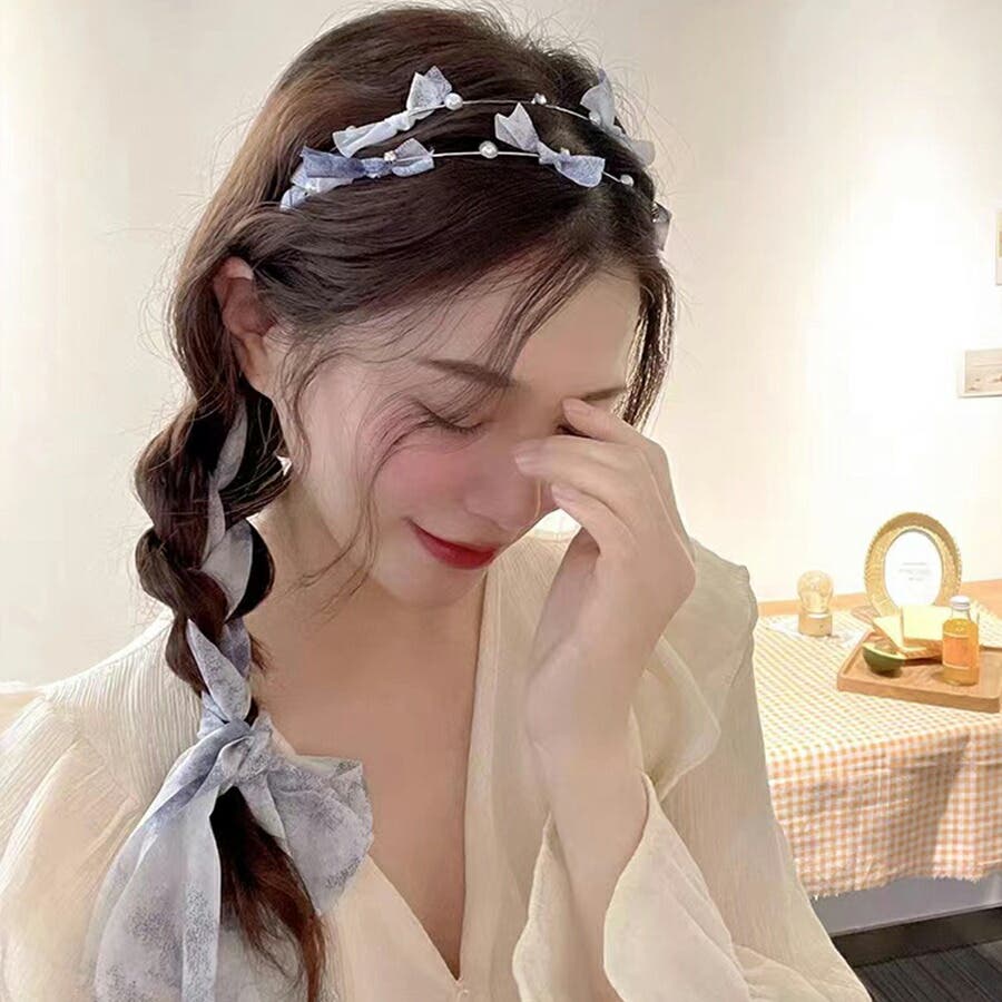 上品なヘアアレンジに♪【CHANEL】25S リボン カチューシャ 上品なヘアアレンジに♪【CHANEL】25S リボン カチューシャ