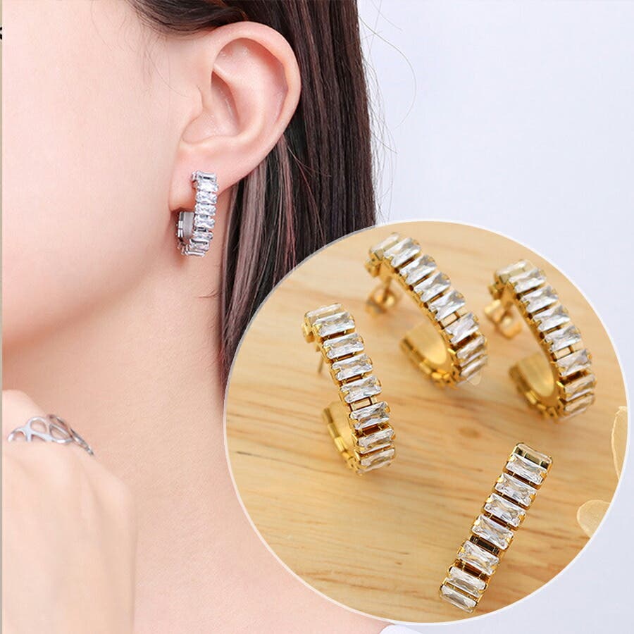 ジルコンのシャンデリアピアス ジルコンのシャンデリアピアス