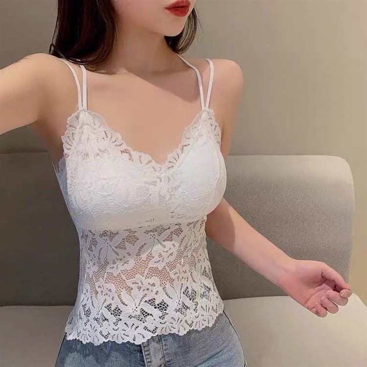 ボディコン 売れ筋商品|||キャミソール トップス ビンテージ レース ラッフル セクシー クロップ レディース Amazon | KAOBIO レディース ヴィンテージ グランジ フローラル