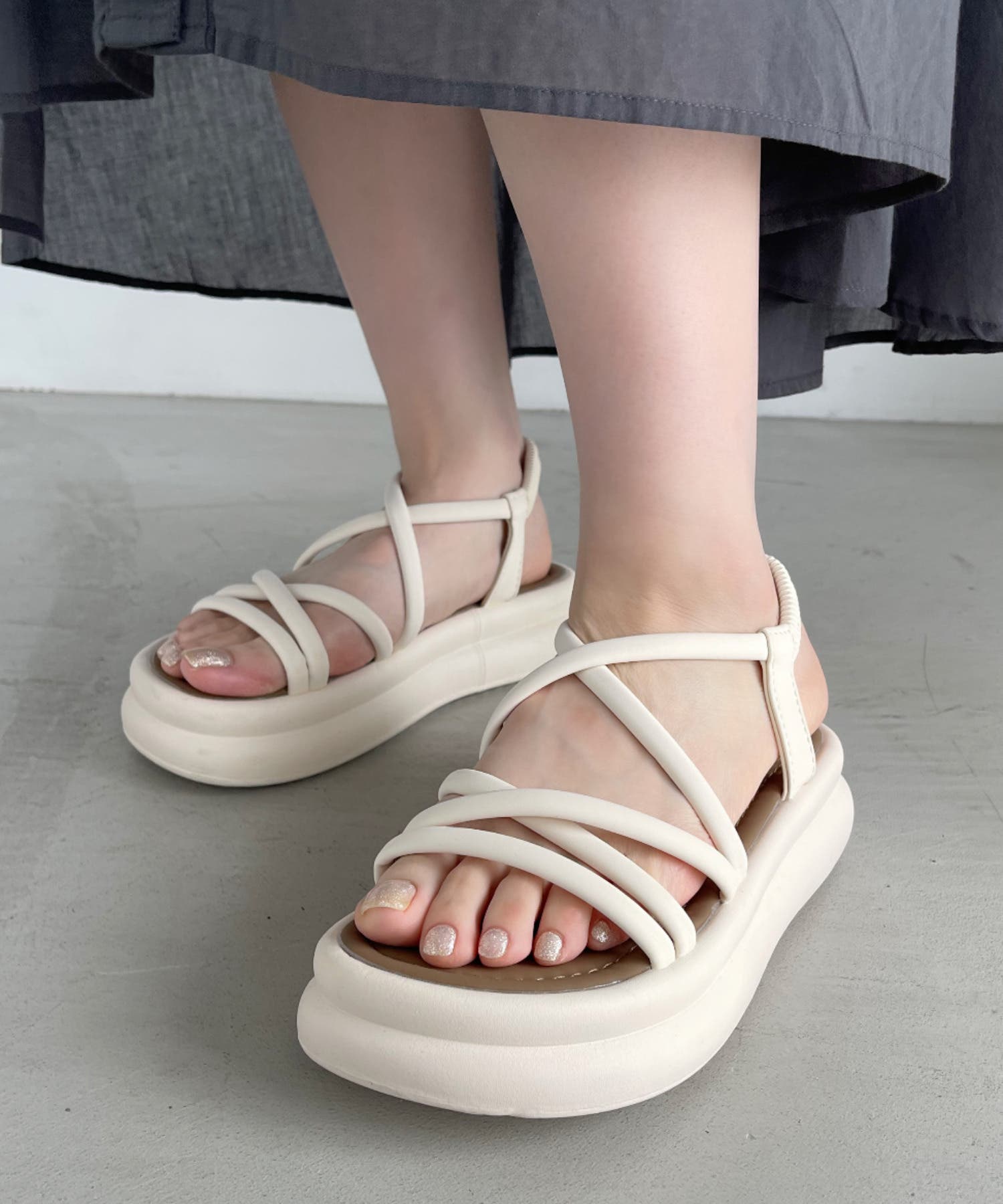 UNITED NUDE★RICO サンダル 厚底 オープントゥ 軽量 バイカラー UNITED NUDE☆RICO サンダル 厚底 オープントゥ 軽量 バイカラー
