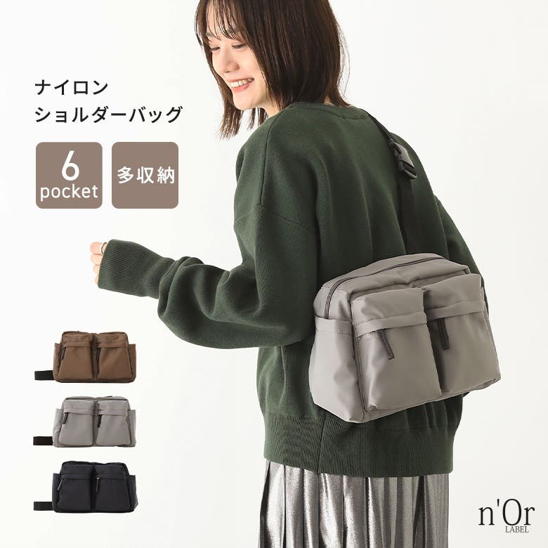 n'OrLABELナイロンショルダーバッグ[品番：MITW0017589]｜osharewalker