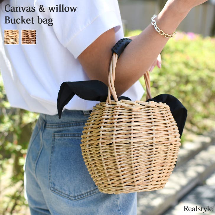 かごバッグ 柳 トートバッグ[品番：JOKW0010274]｜REAL STYLE