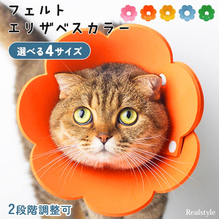 ❤️売り切りSALE❤️エリザベスカラー 子猫 子犬 ソフト Sサイズ オレンジ czysacz00730.jpg