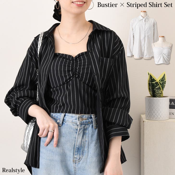 シャツ ビスチェ 2点セット[品番：JOKW0016937]｜REAL STYLE
