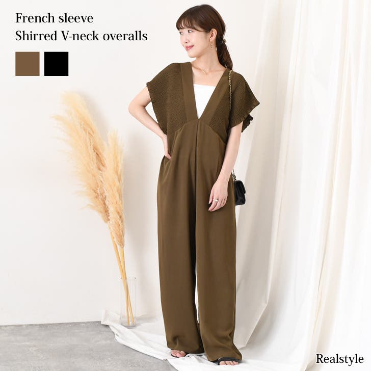 新品　サロペットパンツ　シンプル　パンツスタイル　メーカー不明 素材不明　デザインサンプルのため１点のみ ストレッチトロサロペットパンツ|allureville OFFICIAL SITE / ONLINE
