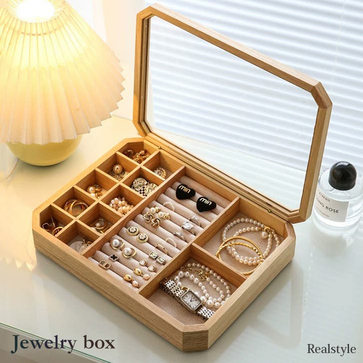 ジュエリーボックス アクセサリーケース 大容量[品番：JOKW0018220