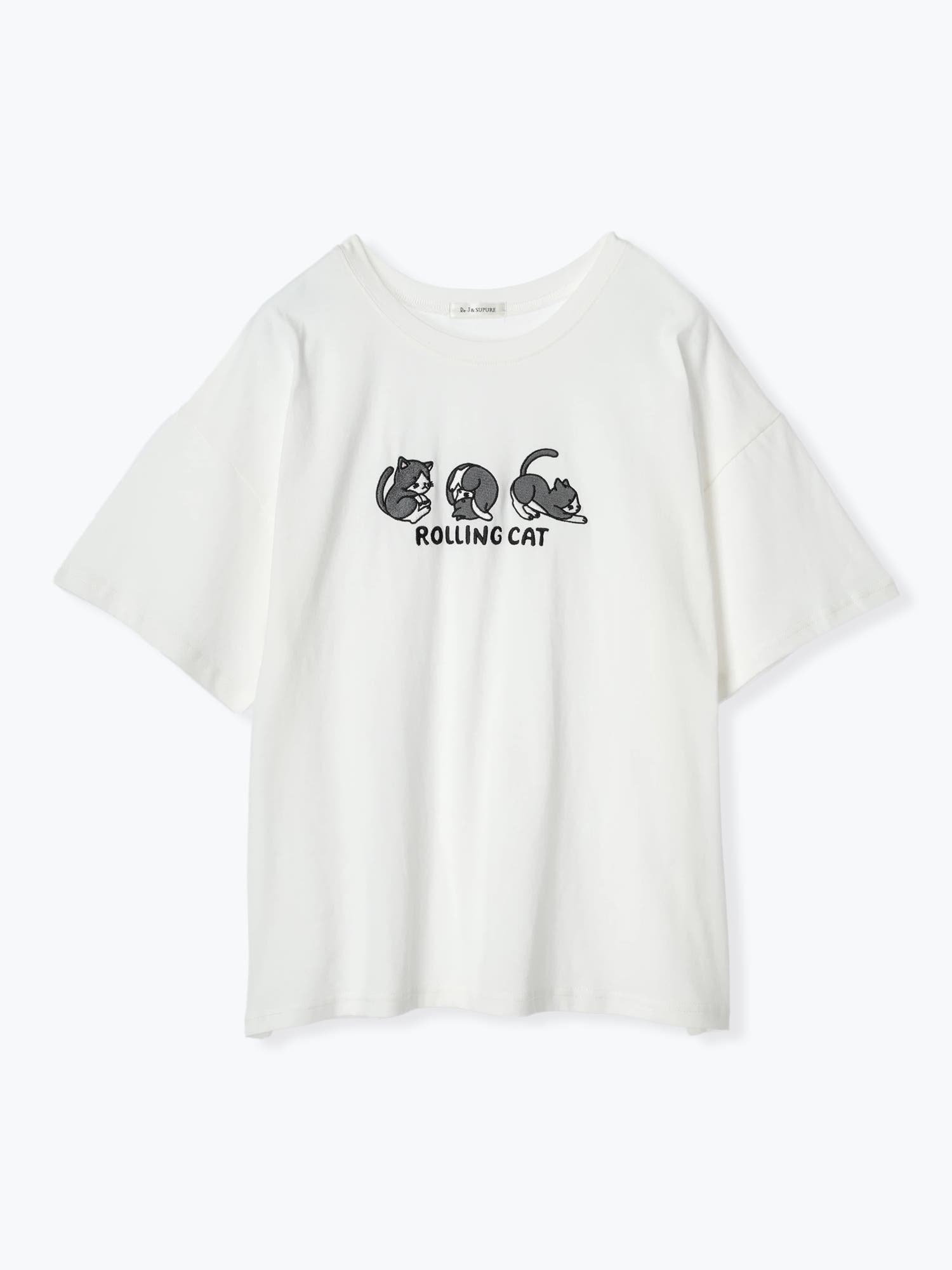コロコロ猫刺繍Tシャツ[品番：PLMW0012390]｜Re-J＆SUPURE（リ