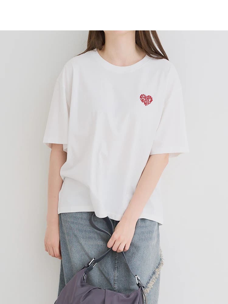 ハートロゴ刺繍Tシャツ[品番：PLMW0013948]｜Re-J＆SUPURE（リ