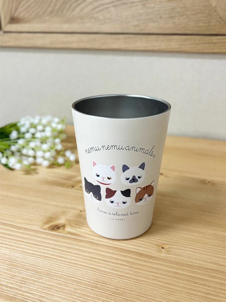 2way真空タンブラー【ねむねむアニマルズ 猫】[品番：PLMW0011234