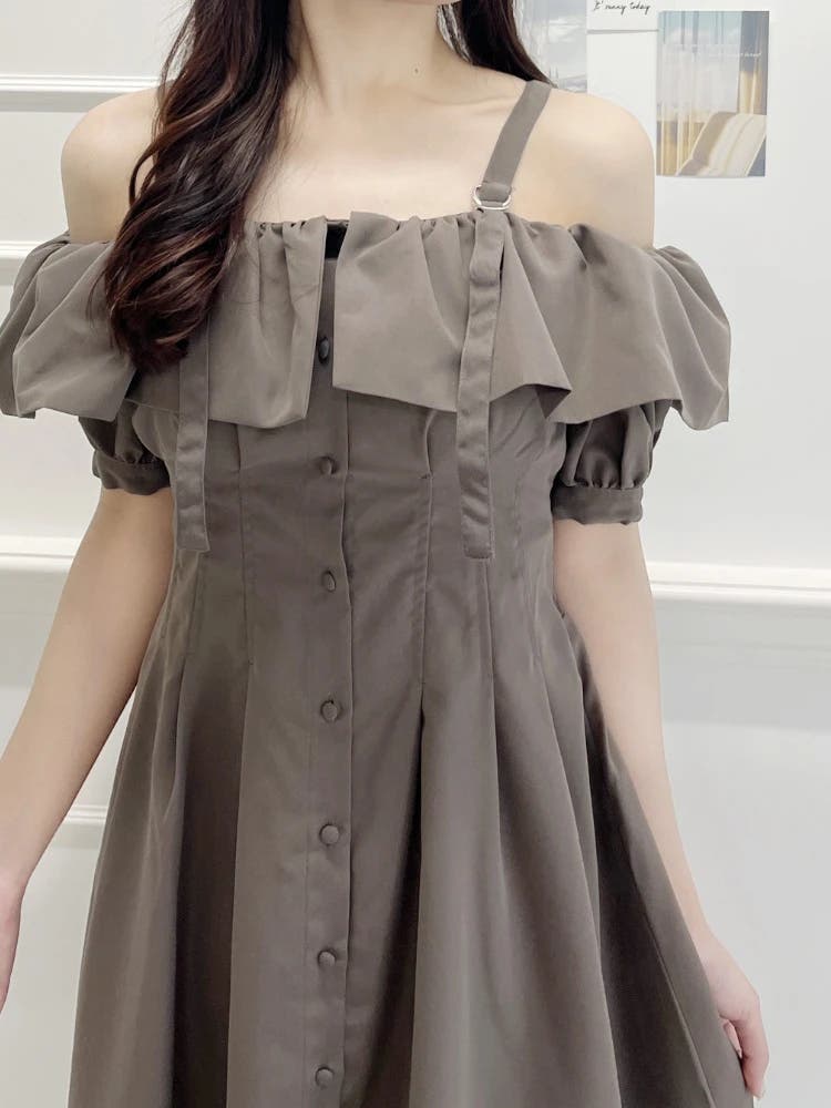 最終価格！新品未使用　ルイエブティック　コンビワンピース　ブラック×オフ　LL ロングワンピース .-- ZENIS （ブラック） -MANGO - マンゴ公式