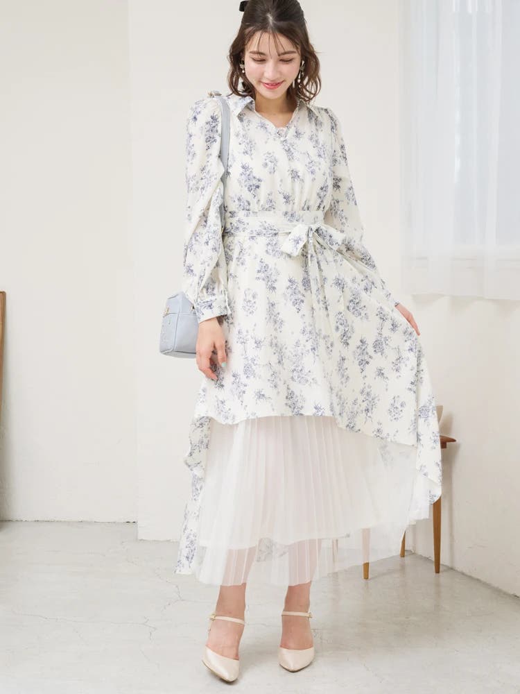 コム・デ・ギャルソンチュールつきお花ワンピース