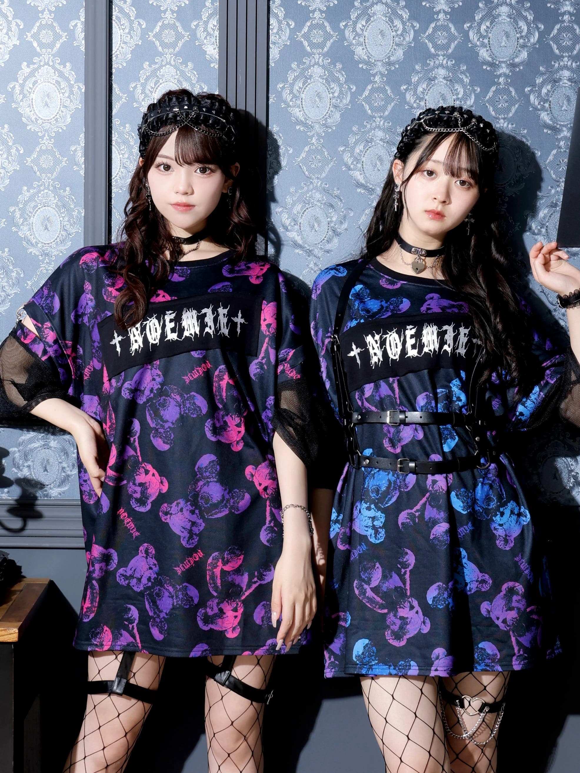 病みくまいっぱいユニセックス裏毛Tシャツ[品番：PLMW0014629]｜NOEMIE