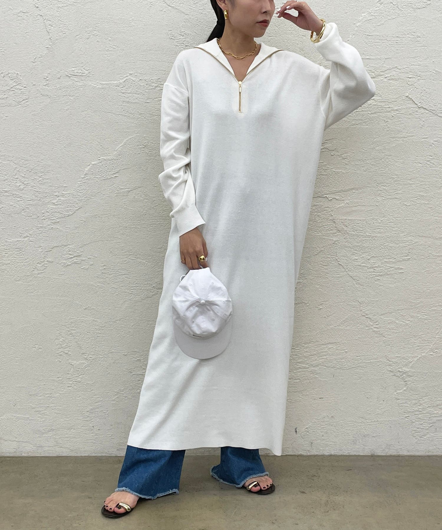 Loungedress】ハーフZIPニットOP[品番：PALW0002132]｜PAL GROUP