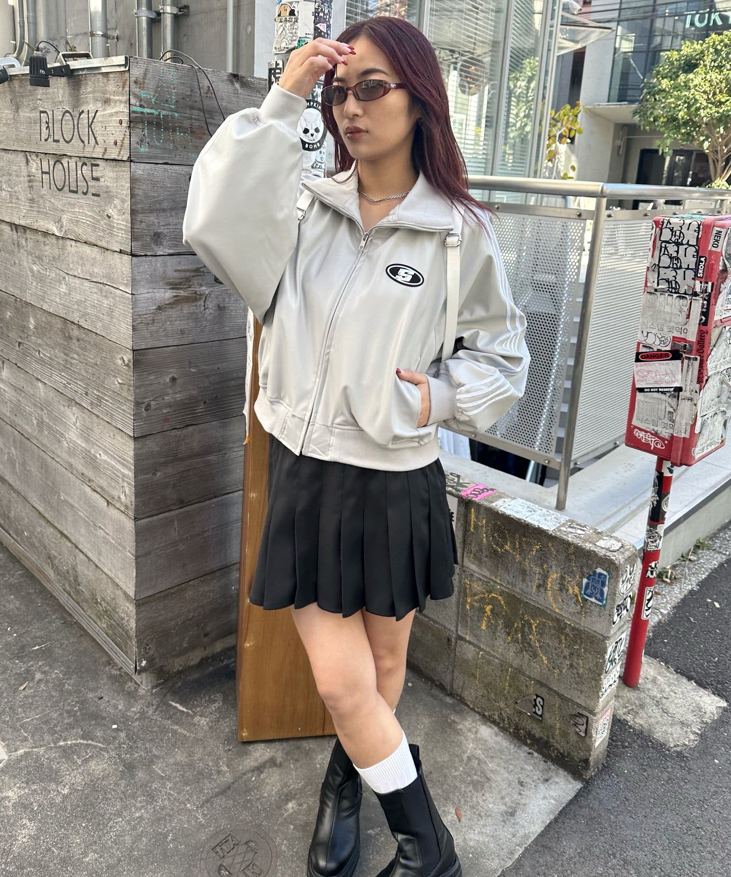 WHO'S WHO gallery】Sロゴフェイクレザーブルゾン[品番