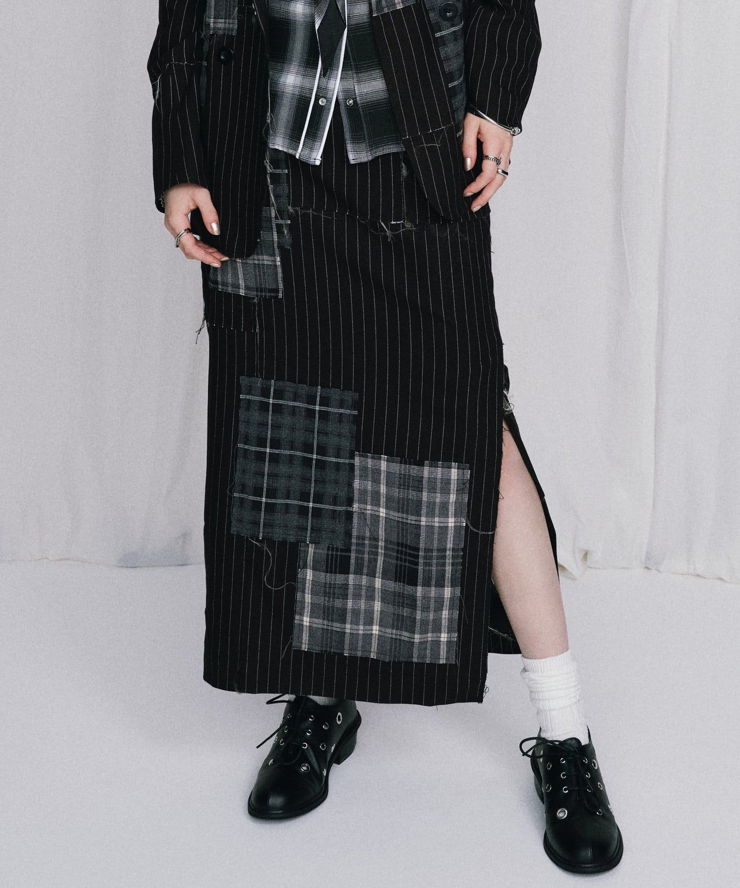 WHO'S WHO gallery】Six Mパッチワークスカート[品番