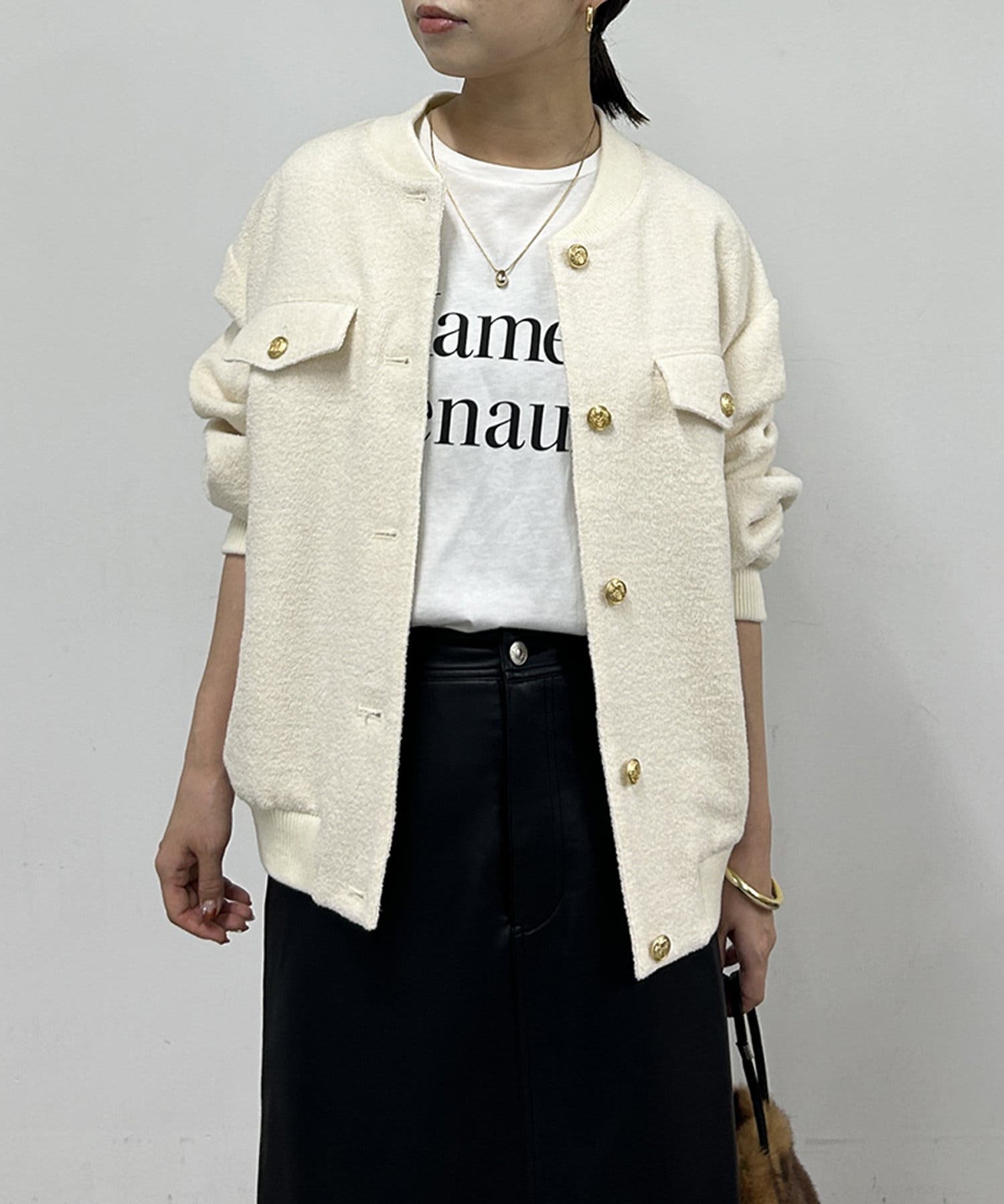 【Loungedress】ツイードスタジャン[品番：PALW0004188]｜PAL GROUP  OUTLET（パルグループアウトレット）のレディースファッション通販｜SHOPLIST（ショップリスト）
