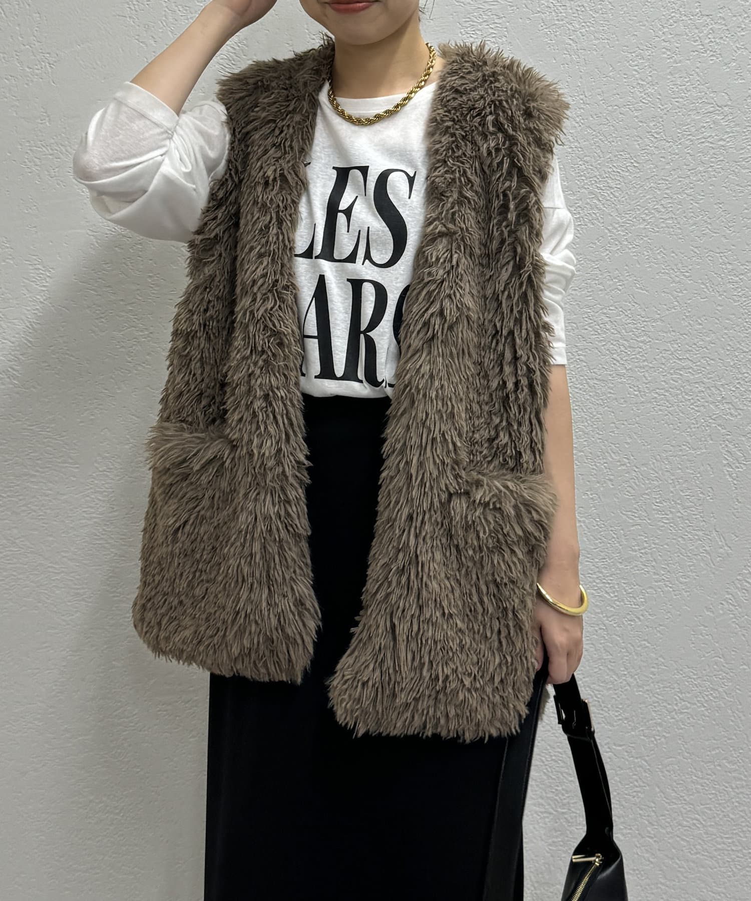 Loungedress】フェイクファーベスト[品番：PALW0004326]｜PAL