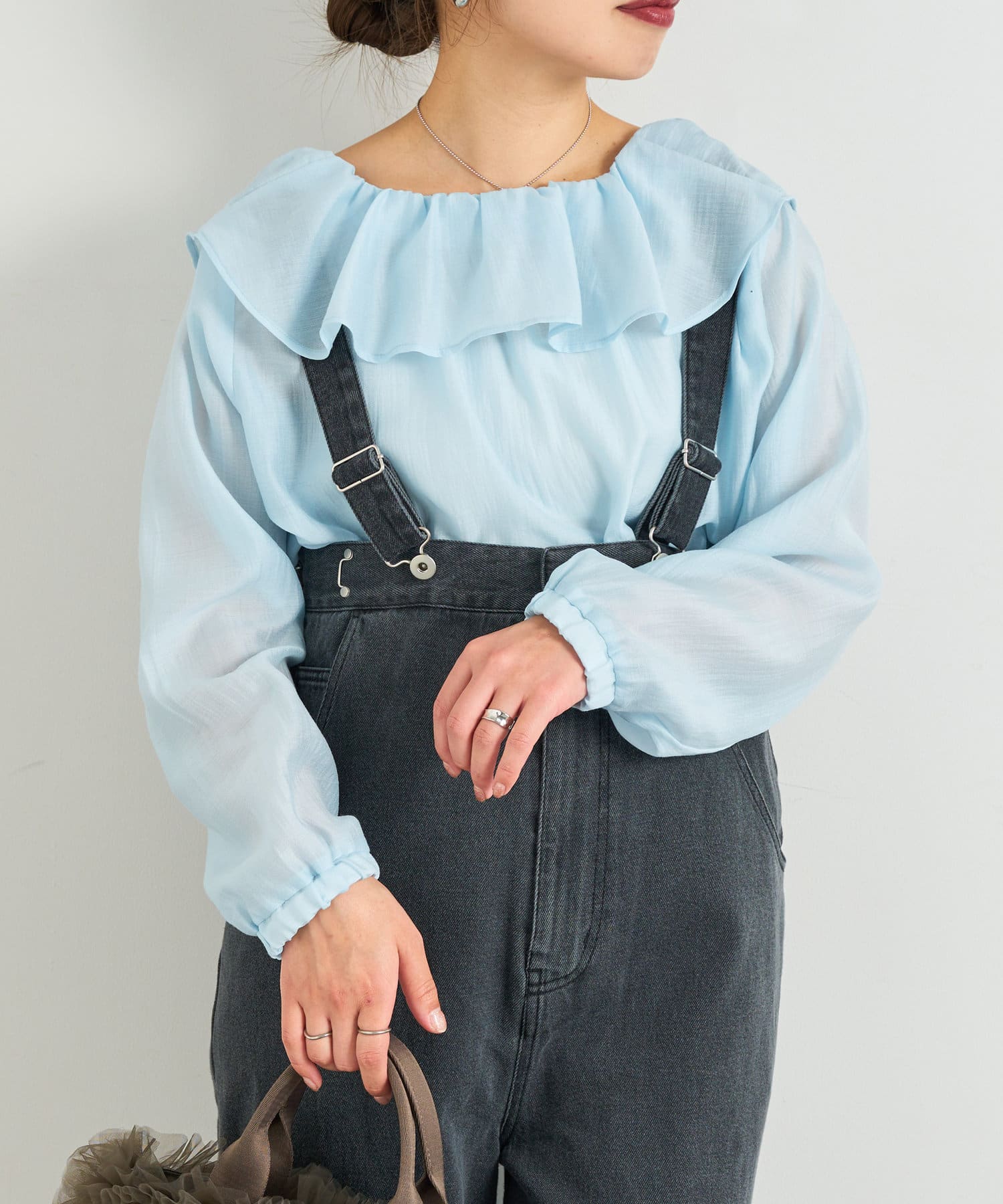 豊富な商品から un cors】前後2WAYボヘミアンフリルチュニック[品番 dix チュニック