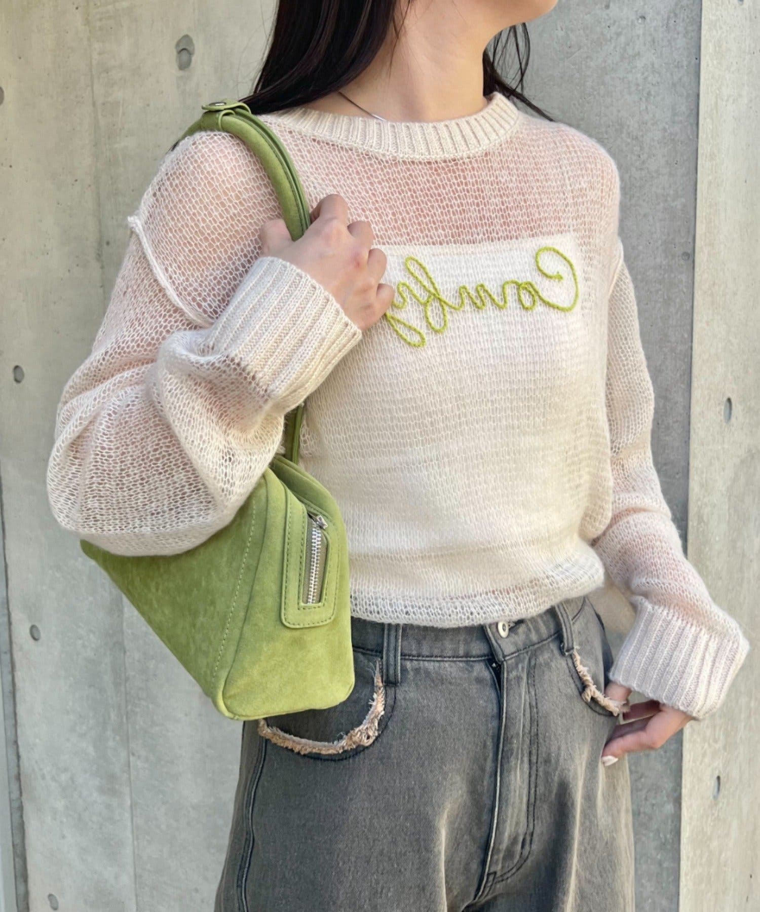 Kastane】刺繍シアーロゴニット[品番：PALW0004750]｜PAL GROUP