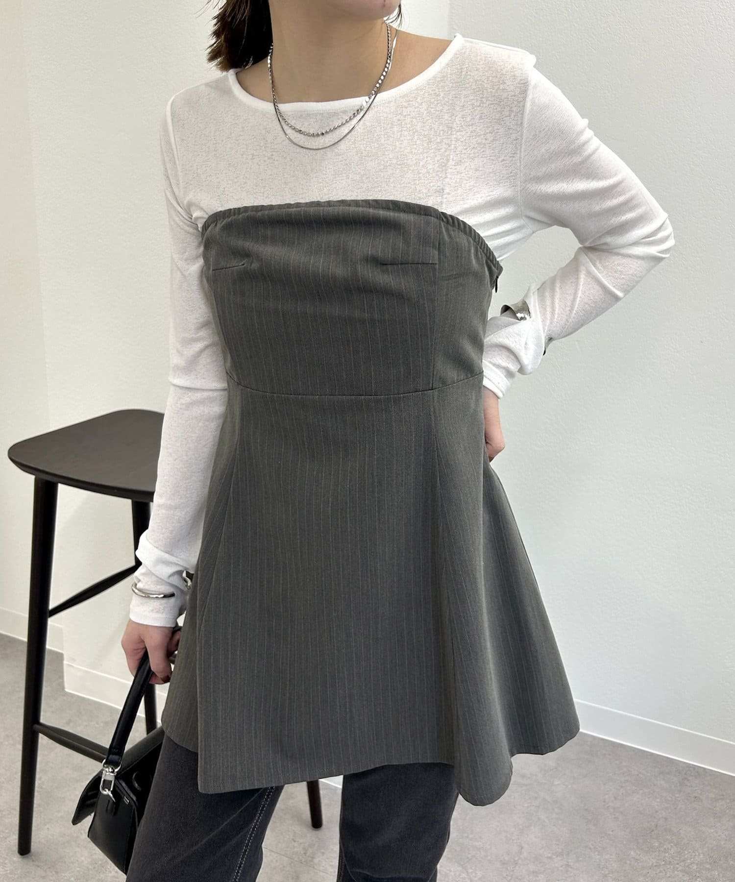 秋冬最終処分【ミランカ/M13403/70%OFF】綿テンセルタイプライター前中心ピンタック＆配色刺繍ラグランパフスリーブ/MYLANKA/spc/9i51b456xx/qpf MyLanka | S357