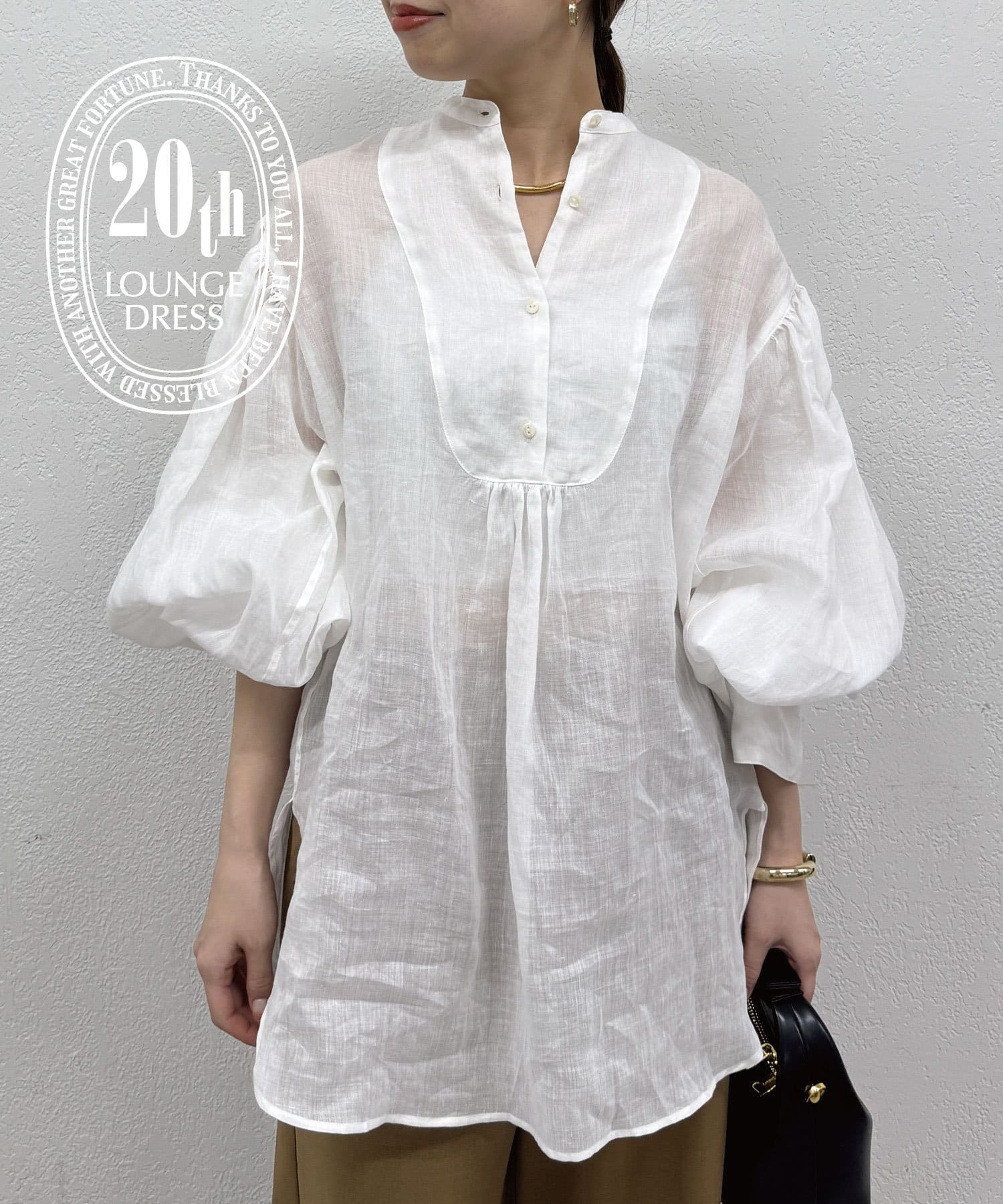 Loungedress】20thリネンギャザーチュニック[品番：PALW0005550