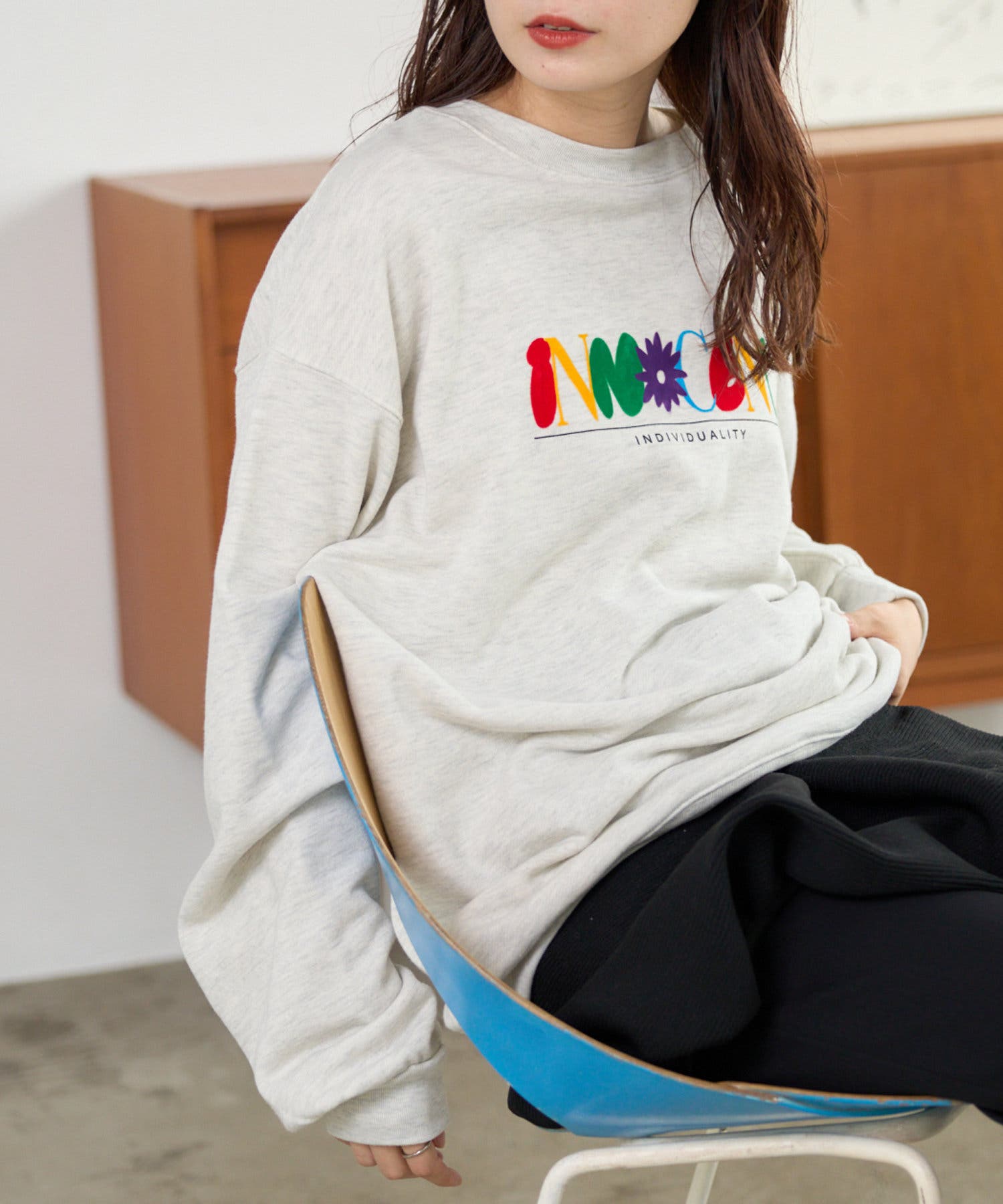 Kastane】SIXSENCEフロッキープリントスウェット[品番：PALW0005914