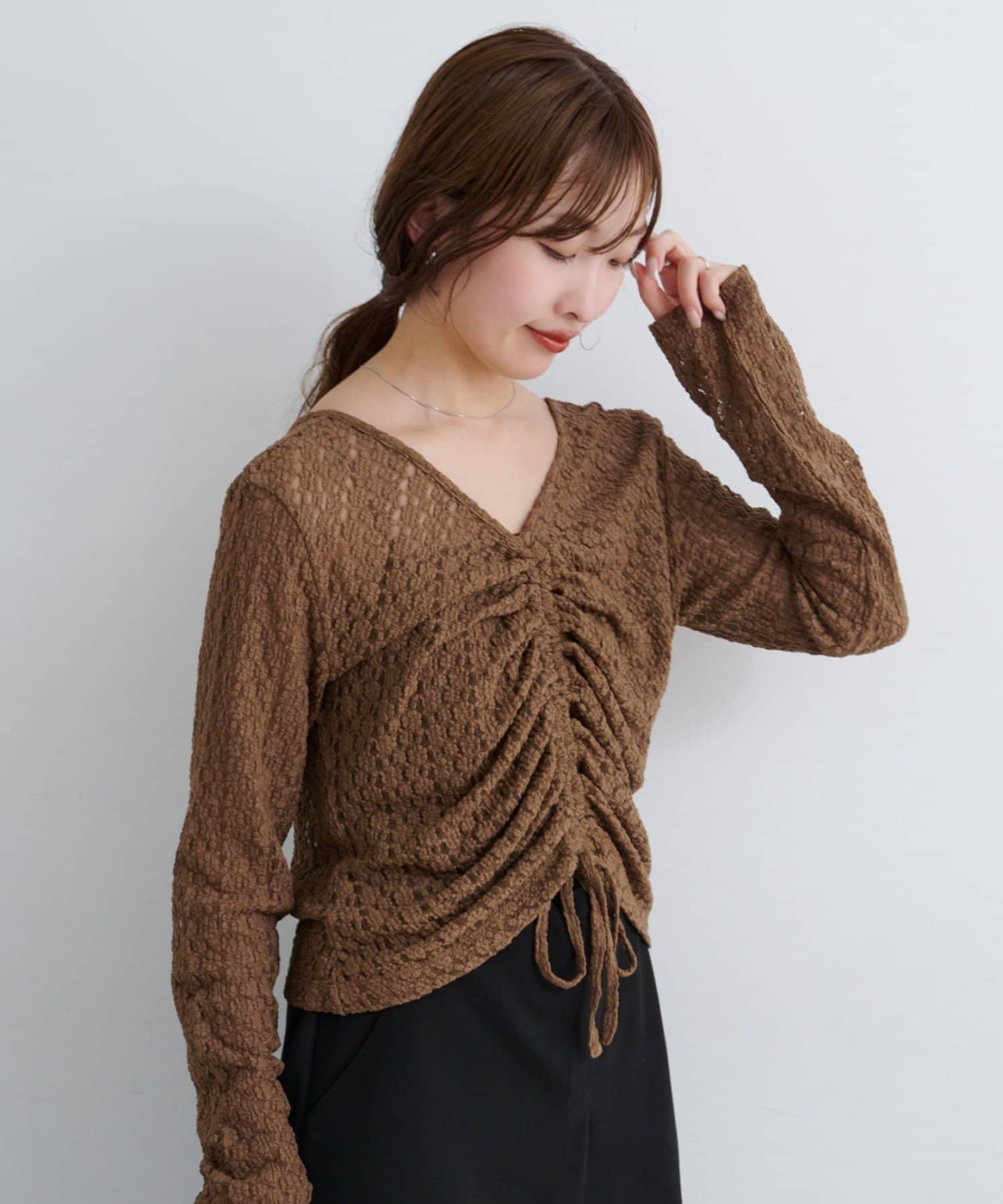 トップス JSB Kastane】B ギャザーレースカットトップス[品番：PALW0006584]｜PAL