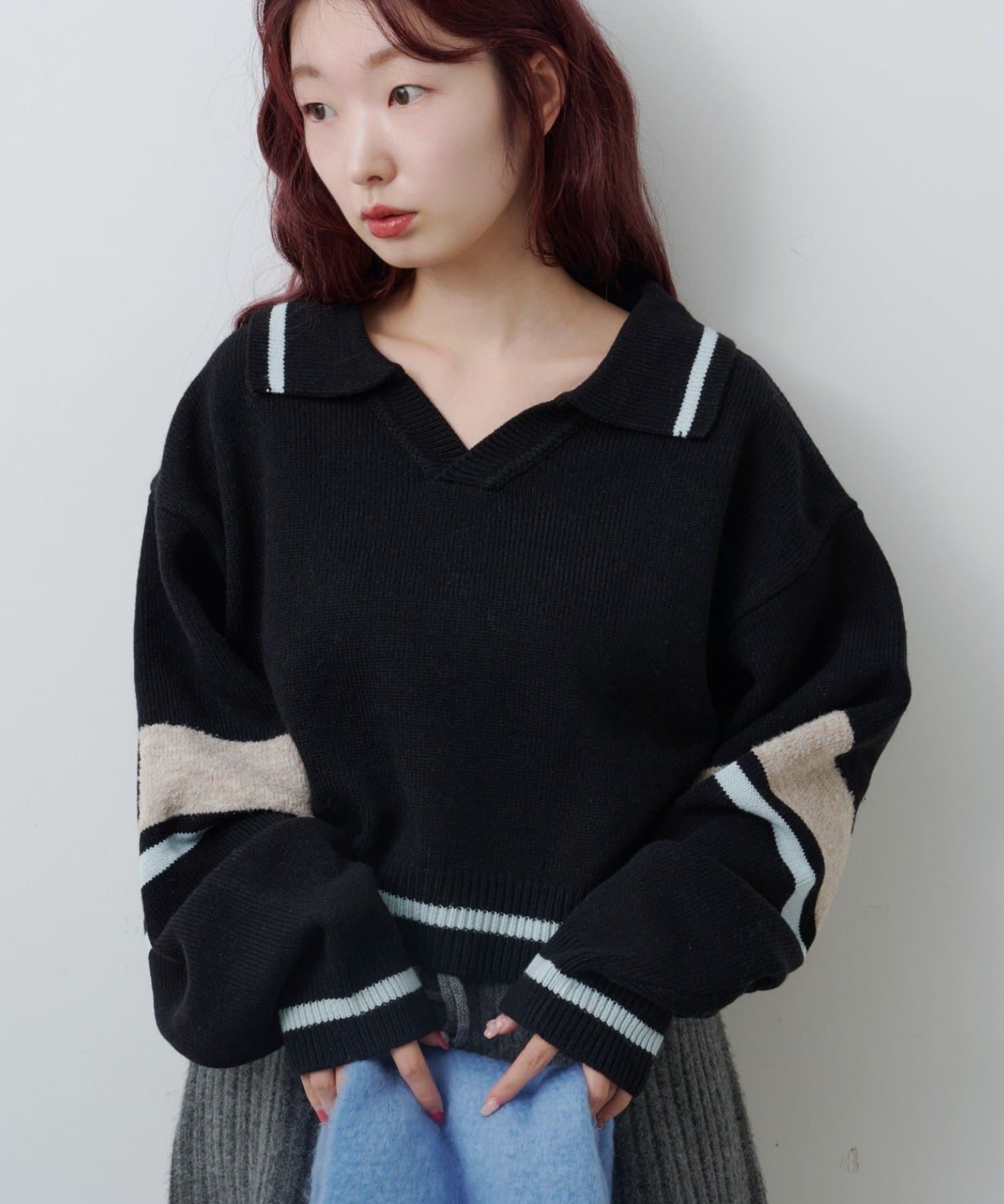 リボンベアスキッパーニットプルオーバー（ニット/セーター）｜SNIDEL