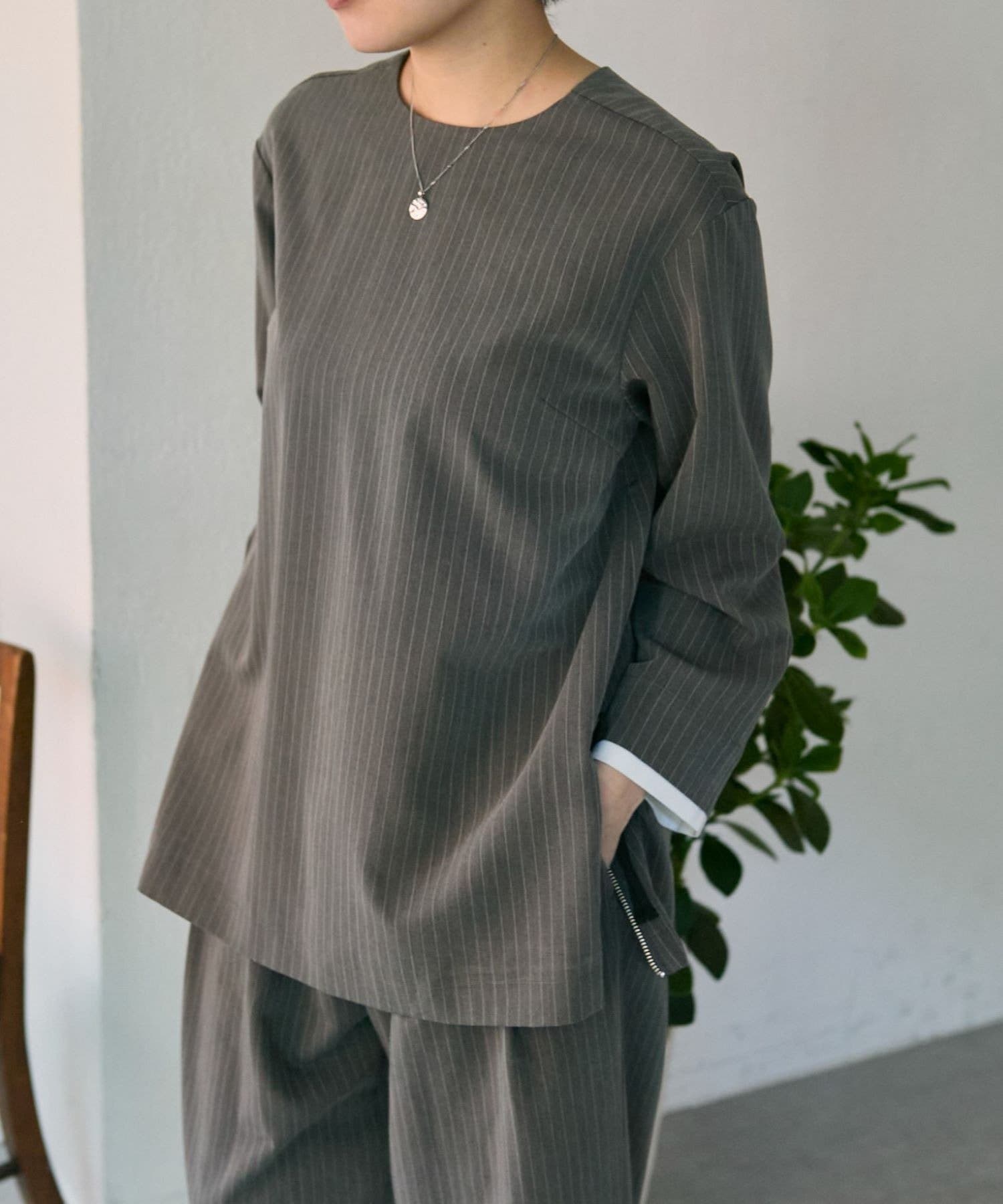 ear PAPILLONNER】ピンストライプトップス【SUM1 STYLE】[品番
