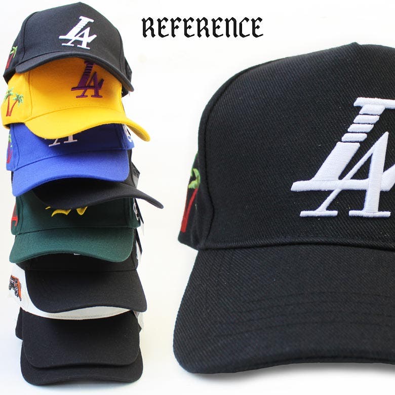 LA限定 REFERENCE ブラックリアルカモスナップバックキャップ Los Angeles限定REFERENCE ブラックカモスナップバックキャップ
