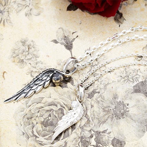 203jewelry 羽根型ペンダント ネックレス ネックレス ペンダント 羽根 フェザー 羽 チョーカー ステンレス
