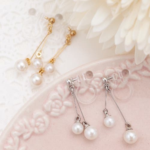 なっつです。ノンホールピアス2点 ミニピアス/ノンホール S925製 フラワー 花 小ぶり 小さめ