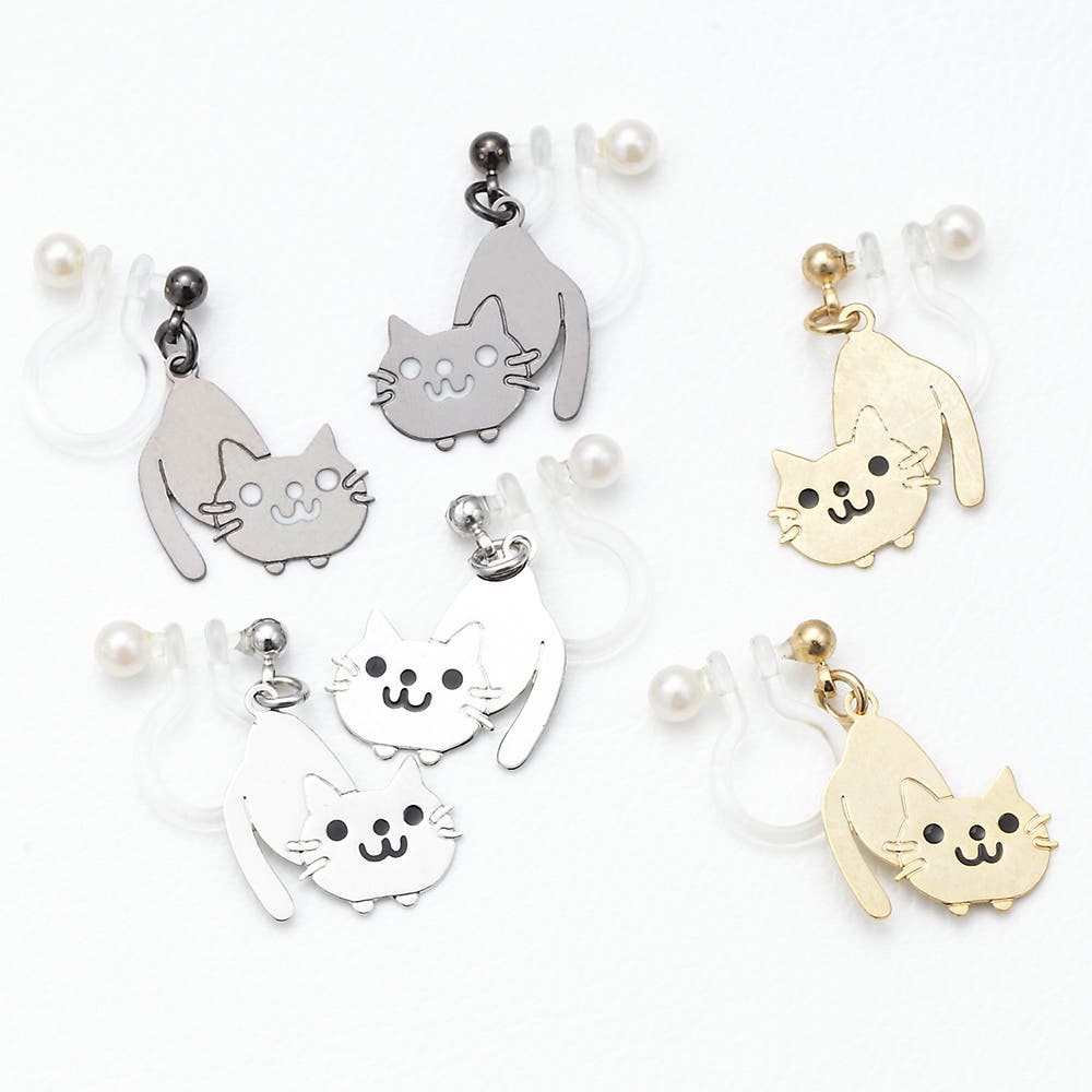 テニスボールゆらゆら猫ピアス テニスボールゆらゆら猫ピアス テニスボールゆらゆら猫ピアス テニス