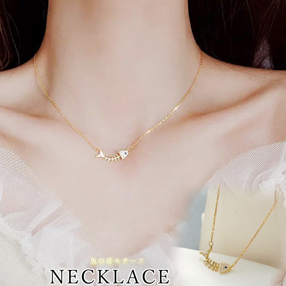 Creamdot.】華奢チェーン×3typeひねりバーのプチネックレス 通販