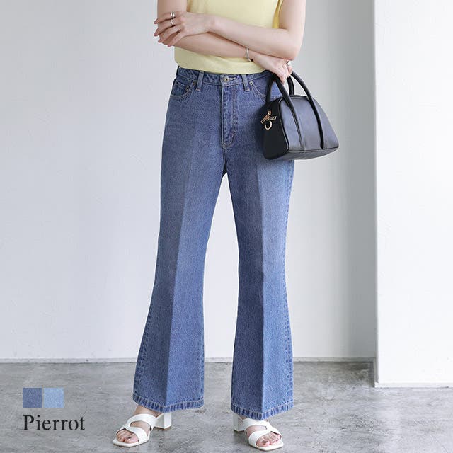 NHK「あさイチ」紹介 フレアデニムパンツ パンツ[品番：PRTW0004760