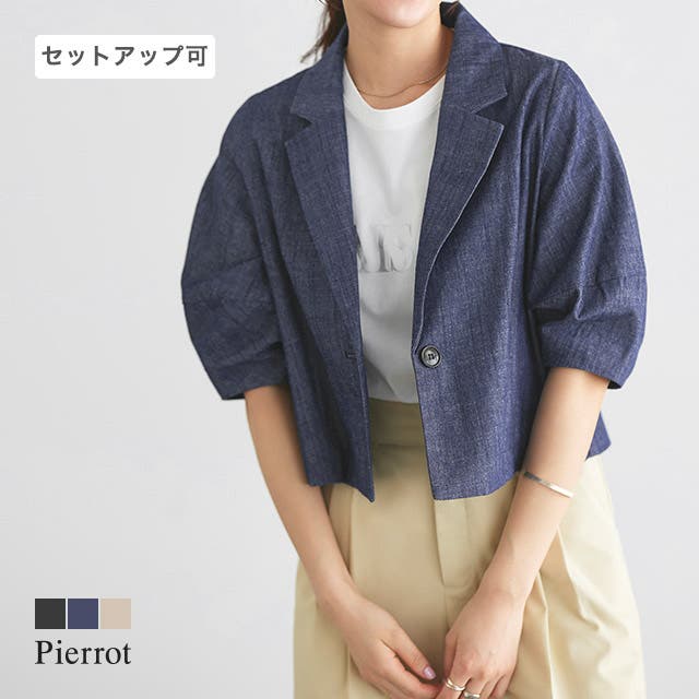 LOHEN フォルムスリーブショートジャケット