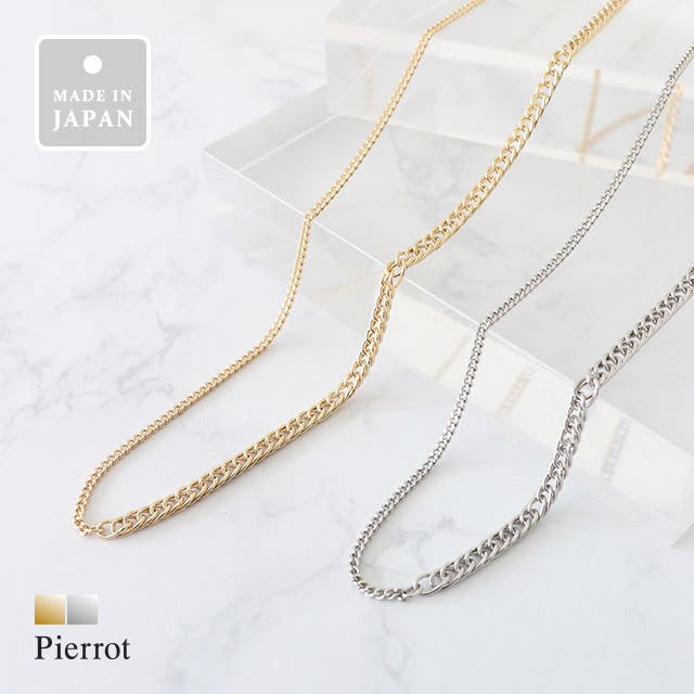 2wayアシメチェーンロングネックレス ネックレス ゴールド[品番