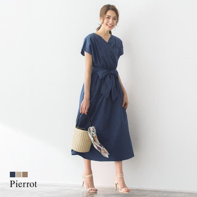 美品✨セオリー オールインワン クレープ カシュクール ウエストリボン 黒 body_FUtWWO.jpg