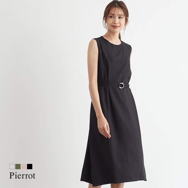 新品【Rene】ルネ ストーン フェザー ノースリーブ ワンピース